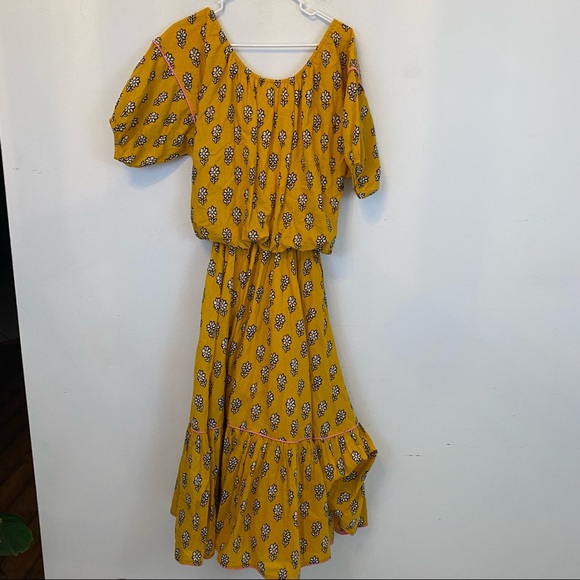 RHODE yellow frida off the shoulder dress - Picture 6 of 7